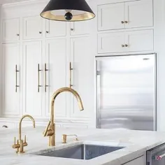 سینک ظرفشویی استیل با ایده های طراحی شیر طلا