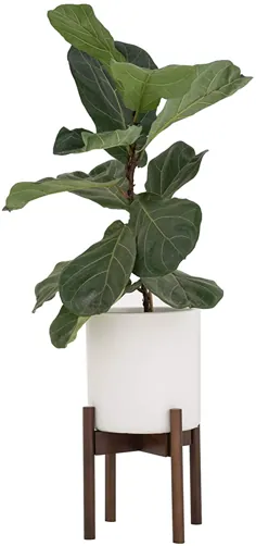 پایه گیاهان خانگی قابل تنظیم در اواسط قرن ، 3 اندازه ، 3 رنگ - پایه گیاه مدرن در فضای باز ، فقط پایه گلدان (بلند ، قهوه ای)