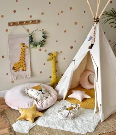 گوشه ای برای کودکان نوپا با چادر آبله و محل نشستن
