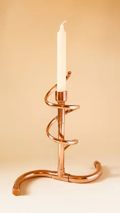 نگهدارنده شمع مارپیچی مس دست ساز  |  اتسی
