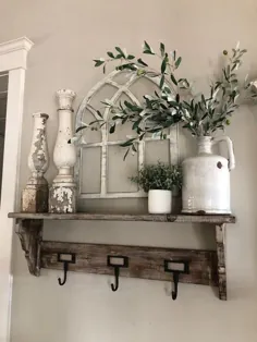 پنجره چوبی Vintage Inspired ، پنجره Farmhouse مزاحم ، پنجره چوبی Faux ، پنجره معماری Salvage Inspired