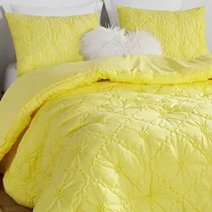 Red Barrel Studio® Kleiner Morning Textured Comforter Comfort، Polyester / Polyfill / Polyester in Limelight Yellow، Size Twin XL Comforter + 1 Sham Wayfair
