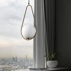 Vintage Hoop Gold LED LED Langing Loft Industrial Lamp برای اتاق نشیمن
