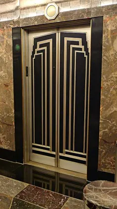 محتوا] درب داخلی به سبک آرت دکو ، ساختمان امپایر استیت ، نیویورک