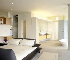30 ایده در طراحی یک اتاق خواب و حمام برای صرفه جویی در فضا پروژه های بازسازی حمام