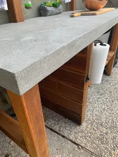 آشپزخانه فضای باز DIY قسمت 2: صفحات میز بتنی