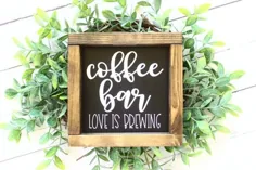 تابلوهای بار قهوه زندگی اتفاق می افتد قهوه به نشانه کمک می کند دکوراسیون کافی شاپ تابلوی قهوه بار روستایی