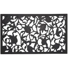 تشک ورودی لاستیکی فرفورژه گلدان Envelor Welcome Doormat ، 18 "x 30" (سیاه)