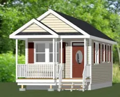 خانه کوچک 14x32 - 447 فوت مربع - PDF FloorPlan - مدل 1
