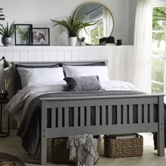 تخت چوبی Shaker Style - خاکستری