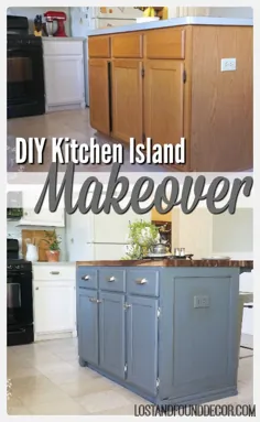نقاشی جزیره |  DIY Kitchen Island Makeover قسمت 2