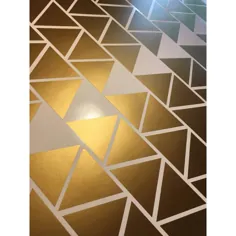 100 برچسب دیواری مثلث طلایی