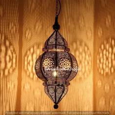 لامپ ترکی فانوس مراکشی طرح دست ساز فلزی دست ساز |  اتسی