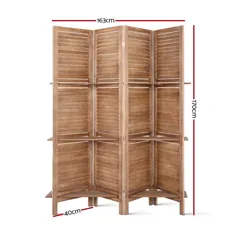 صفحه نمایش تقسیم اتاق پنل Artiss 4 تقسیم حریم خصوصی قفسه پایه الوار چوبی