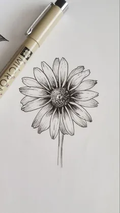 نقاشی گل ساده