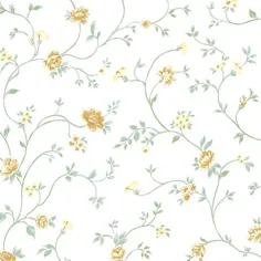 August Grove® Durden Vine Floral 32.7 'L x 20.5 "W Smooth Wallpaper Roll