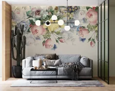 گلهای روشن گلهای گل ، کاغذ دیواری روشن - نقاشی دیواری