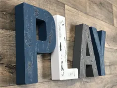 PLAY علامت های دیواری Playroom Decor مهد کودک نامه های دیواری |  اتسی