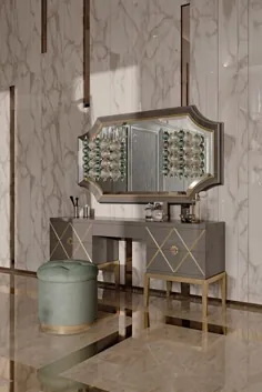 میز آرایش کشوی Art Deco Inspired 5 Designer Italian - Juliettes Interiors