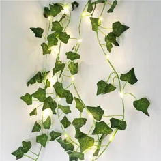 2M 20LED Leaves Ivy Leaf Garland Fairy String Lights Party Garden Decor Lamps |  eBay
