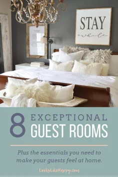 8 اتاق مهمان استثنایی + موارد ضروری که برای احساس مهمان بودن در خانه به مهمانان خود نیاز دارید - به نظر خوشحال است
