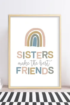 خواهران بهترین دوستان خواهر دیواری قابل چاپ را پیدا می کنند |  اتسی