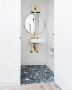 Mission Stone & Tile در اینستاگرام: ”یک تحول زیبا در حمام توسطthehabitatcollective.  یک استفاده کامل از کاشی های سیمانی Electra ما.  ؟: @ christinemichellephotography... "