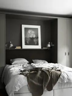 اتاق خواب تاریک با کابینت داخلی - طراحی COCO LAPINE