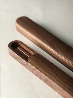 چوب های چوب ساج با جعبه چوبی ناهار خوری چوبی ژاپنی | Etsy