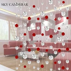 28.5 US $ | SKAND CANDYBAR 10 متر پرده مهره کریستالی برای بازسازی پارتیشن اتاق نشیمن پرده های دکوراسیون عروسی مد جشن | پرده | پرده مهره کریستال پرده اتاق نشیمن - AliExpress
