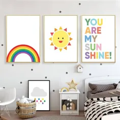 Rainbow Nursery Art Art Mix & Match Gallery Wall
