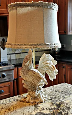 لامپ آشپزخانه فرانسه خروس گچ رنگ قبل