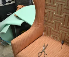 صندلی ناهار خوری DIY Wingback - How To Upholster The Frame (Part 1) - Addiction 2 Decorating®