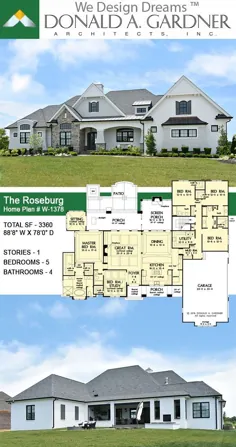 برنامه های خانه - The Roseburg - Home Plan 1378