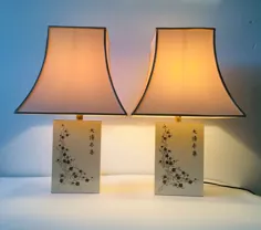 جفت چراغ های میز Jifu به سبک Regency Hollywood توسط Maison Le Dauphin ، دهه 1970 |  # 128123