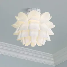 چراغ سقفی عریض Possini Euro Design White Flower 15 3/4 "- # M5873 | لامپ های پلاس