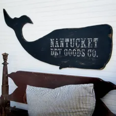 علامت نانت تزیین نهنگ چوبی دکوراسیون دریایی نهنگ هنر |  اتسی