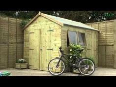 10 'x 6' Shed-Plus Champion Heavy Dhed Shed with Logstore - Single Door (3.02m x 1.82m)