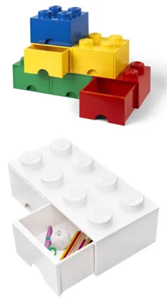 کشوهای ذخیره سازی آجر غول پیکر LEGO - بزرگ - سفید