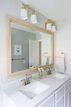 حمام ما: چگونه آینه بزرگ خود را قاب کنیم