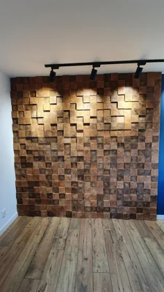 تزئینات دیوار چوبی ، صفحه آکوستیک ، موزاییک چوبی OAK 3D ، هنر دیوار چوبی ، دیوار معرق چوبی روستیک ، دیوار آویز دیوار هنر چوبی مدرن