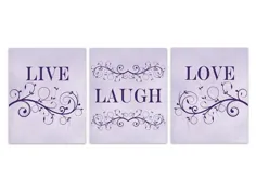 دکوراسیون منزل CANVAS Live Laugh Love Art Lavender Chalkboard |  اتسی