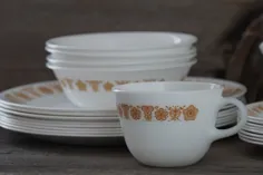 Vintage Corelle Pyrex Butterfly Gold 24 قطعه |  اتسی