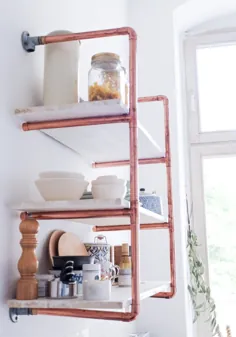 نحوه ساخت قفسه های لوله DIY برای خانه خود از خراش