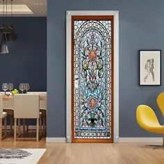 خلاق marokkanische تقلید Glastür Aufkleber Wohnzimmer DIY Dekoration nach Hause wasserdichte Wandaufkleber 2021 - 36.44 دلار آمریکا