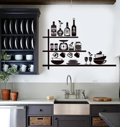 آشپزخانه آشپزخانه وینیل دیواری نوار آشپزخانه برای برچسب های سرآشپز Mural Unique Gift (ig4352)