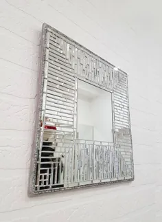 آینه تزئینی 14 / دکور دیوار آینه موزاییکی / ساخت |  اتسی
