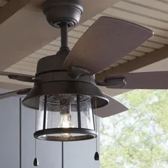 مجموعه تزئینات خانگی Shanahan 52 in. پنکه سقفی برنز داخلی و خارجی LED با کیت روشنایی-59201 - انبار خانه