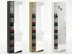 Tall Mirrored Shoes Cabinet Hallway Cupboard Cupboard Storage Organizer، پایه کفش |  eBay