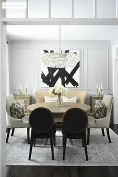 اتاق ناهار خوری که می تواند آشکار شود: رنگ جدید خاکستری + قالب